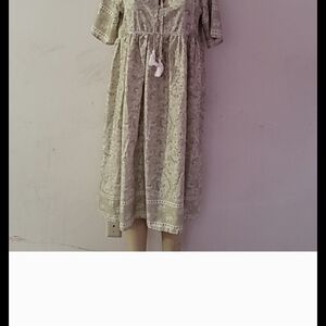 MISSLOOK Floral Lace Midi Dress - Cream